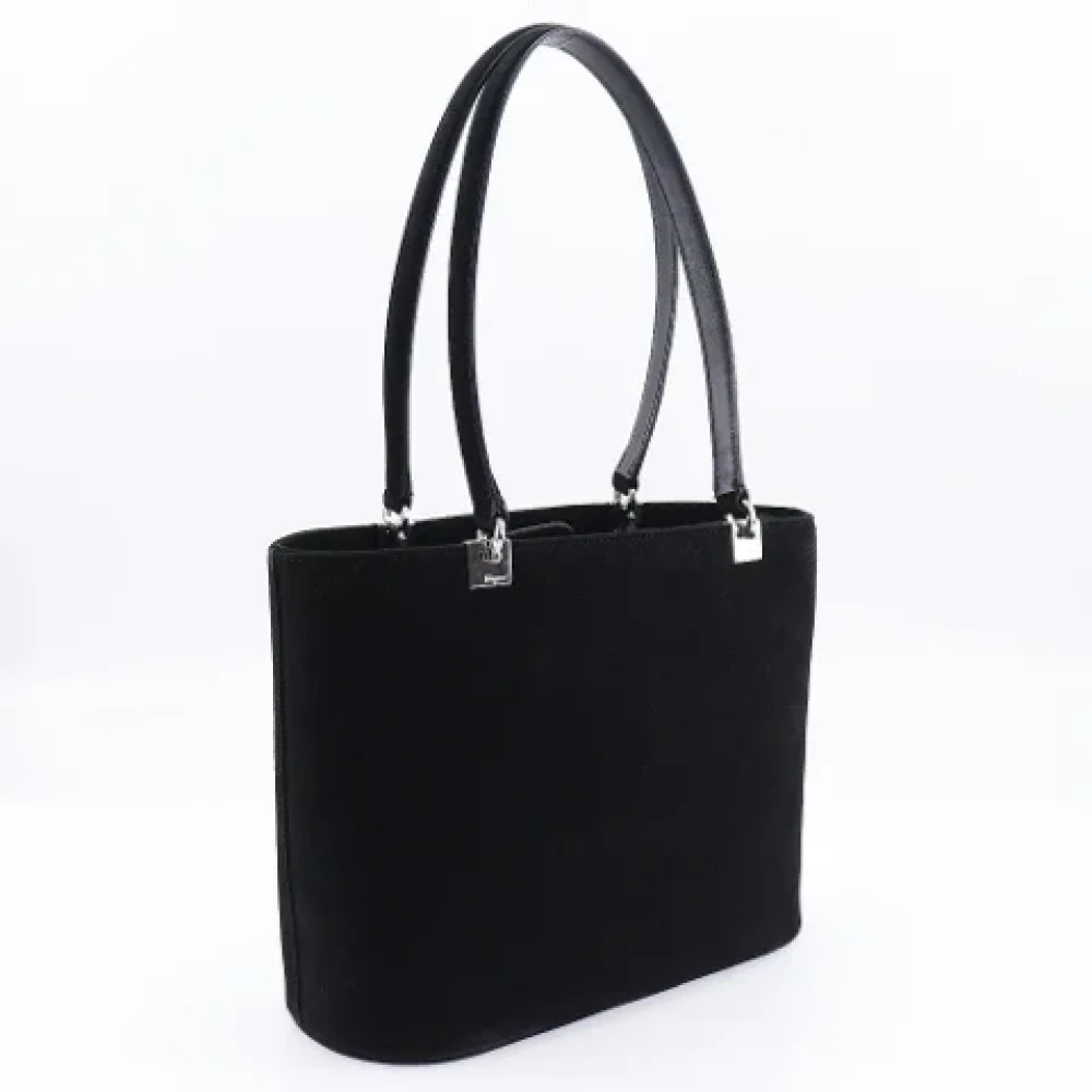Salvatore Ferragamo Pre-owned Suede shoulder-bags Black Dames