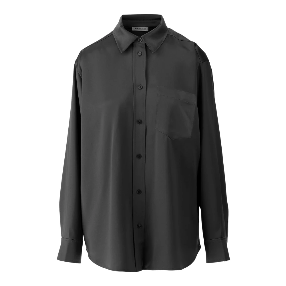 By Malene Birger Black Shirts, Female, L, Audrey Satin Shirt