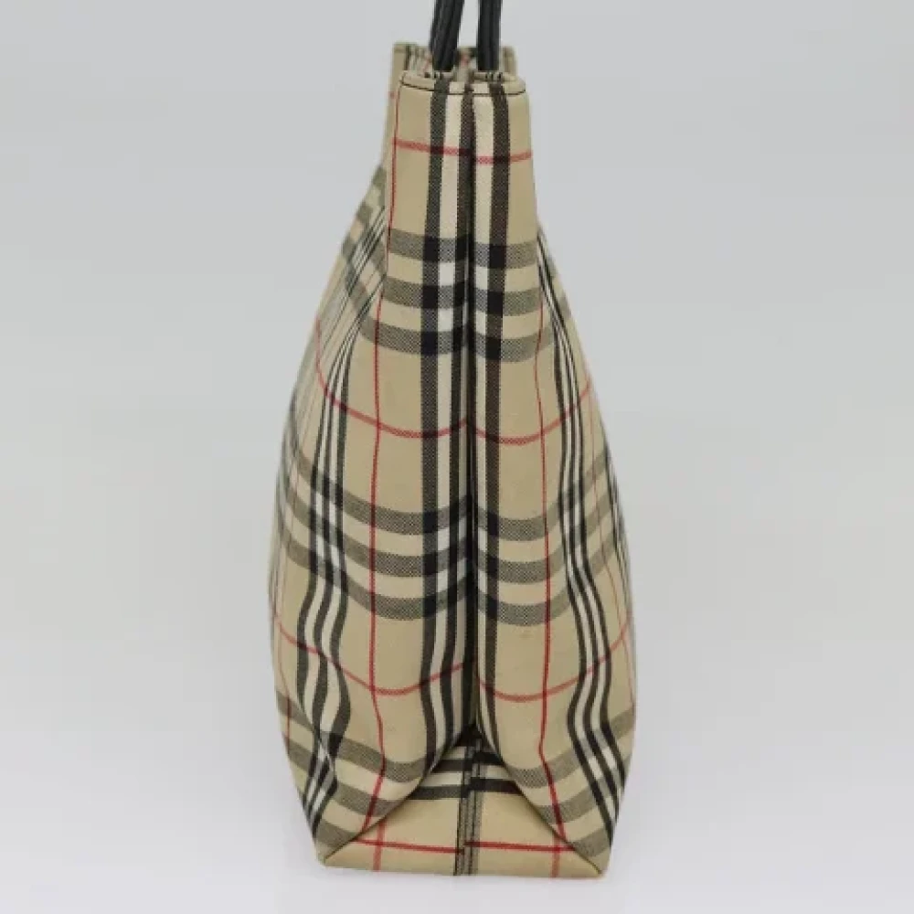 Burberry Vintage Pre-owned Canvas handbags Beige Dames