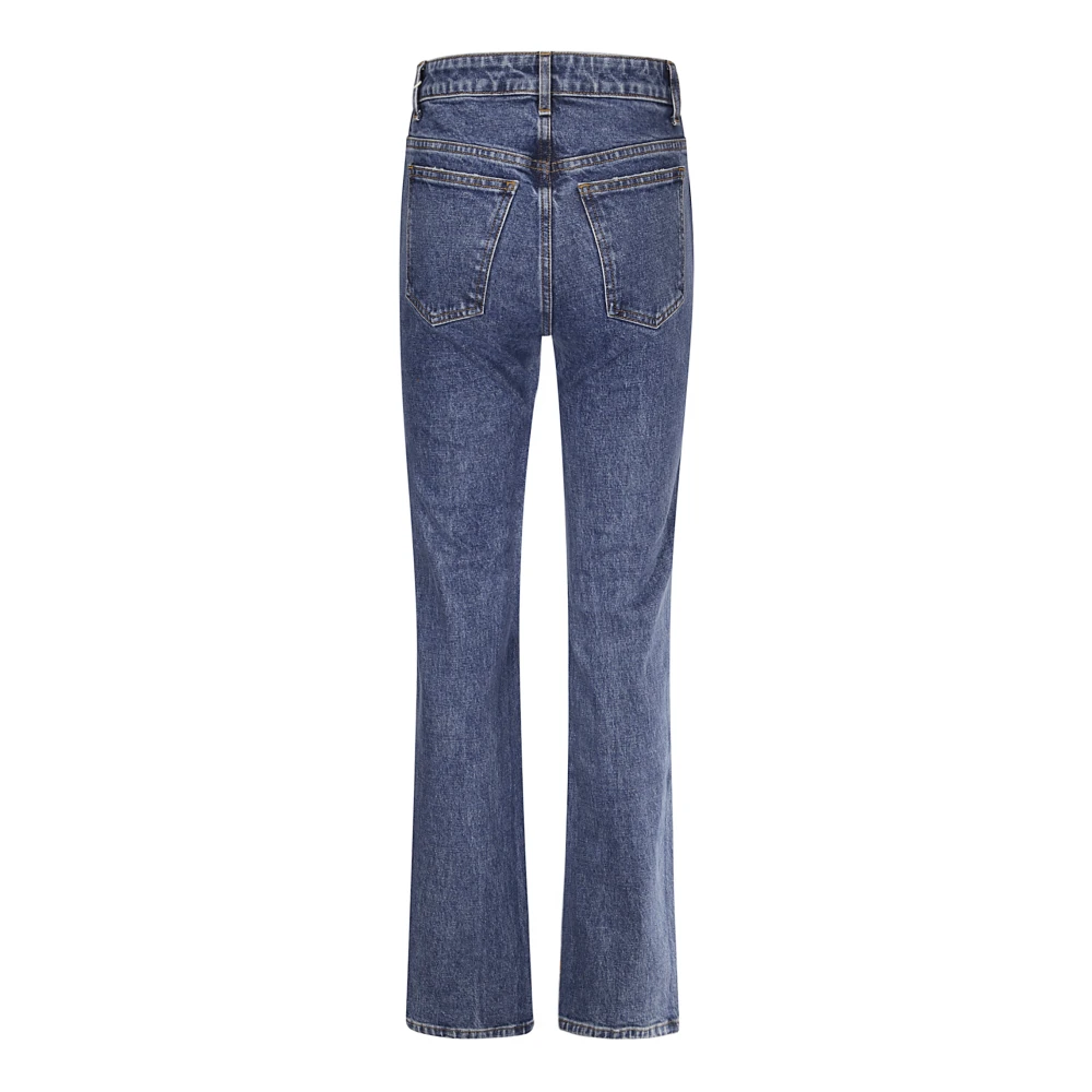 Khaite Blauwe Straight Leg Jeans Blue Dames