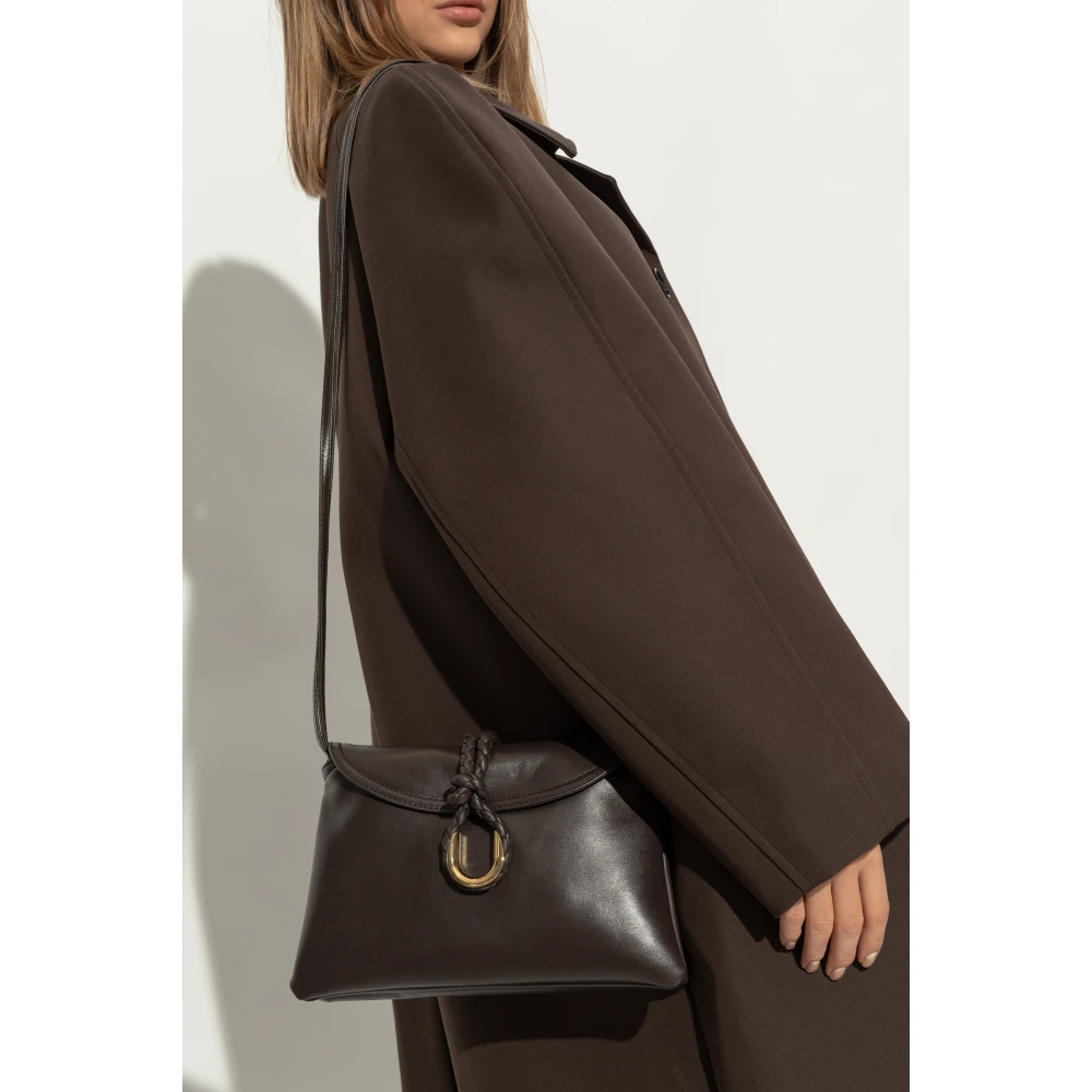 Bottega Veneta Schoudertas Liberta Klein Brown Dames