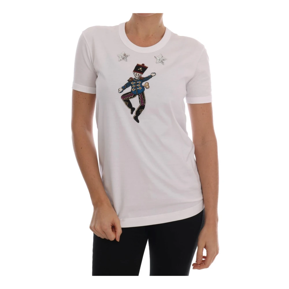 Dolce & Gabbana Women's White Whimsical Fairy Tale Cotton Tee