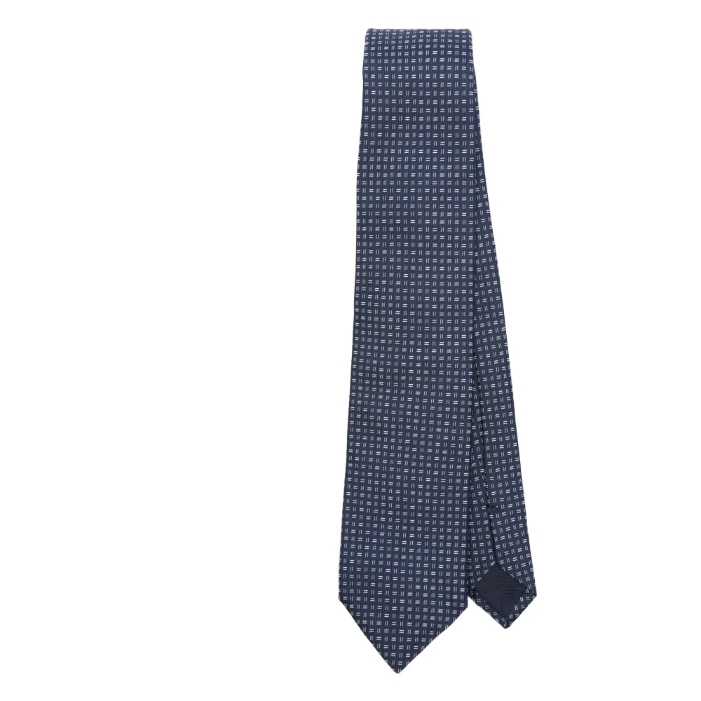 Corneliani Luxe Zijden Stropdas Gemaakt in Italië Blue Heren
