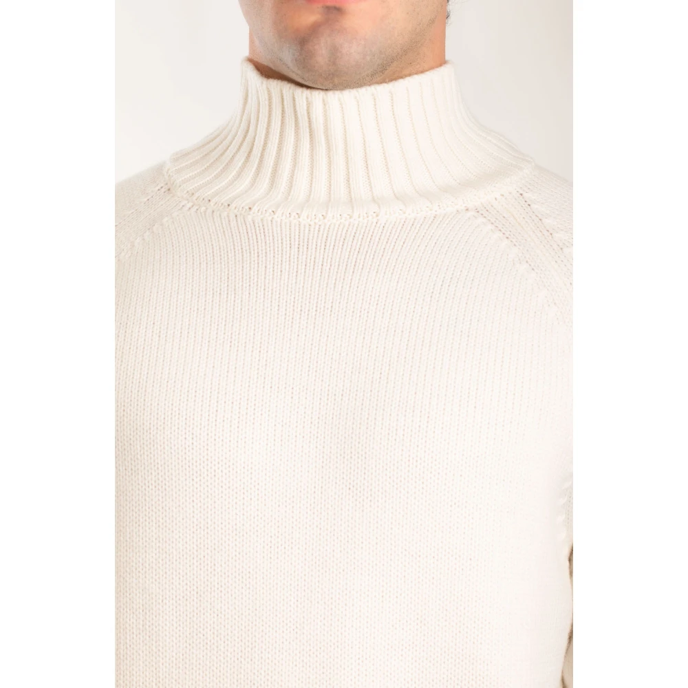 Eleventy Raglantrui met vulkaanhals White Heren