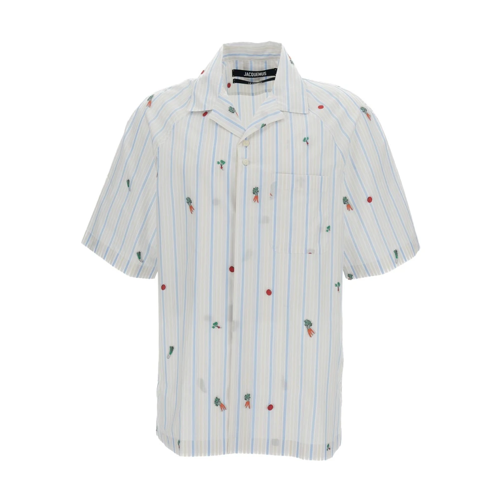 Jacquemus Multicolor Short Sleeve Shirts, Male, S, La Chemise Romarin Mc