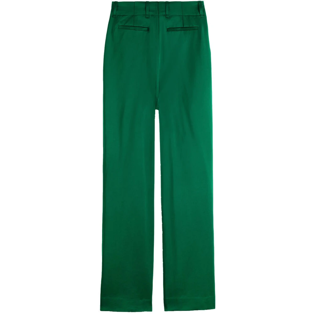 Scotch & Soda Faye Hoge Taille Relaxte Tapered Broek Green Dames