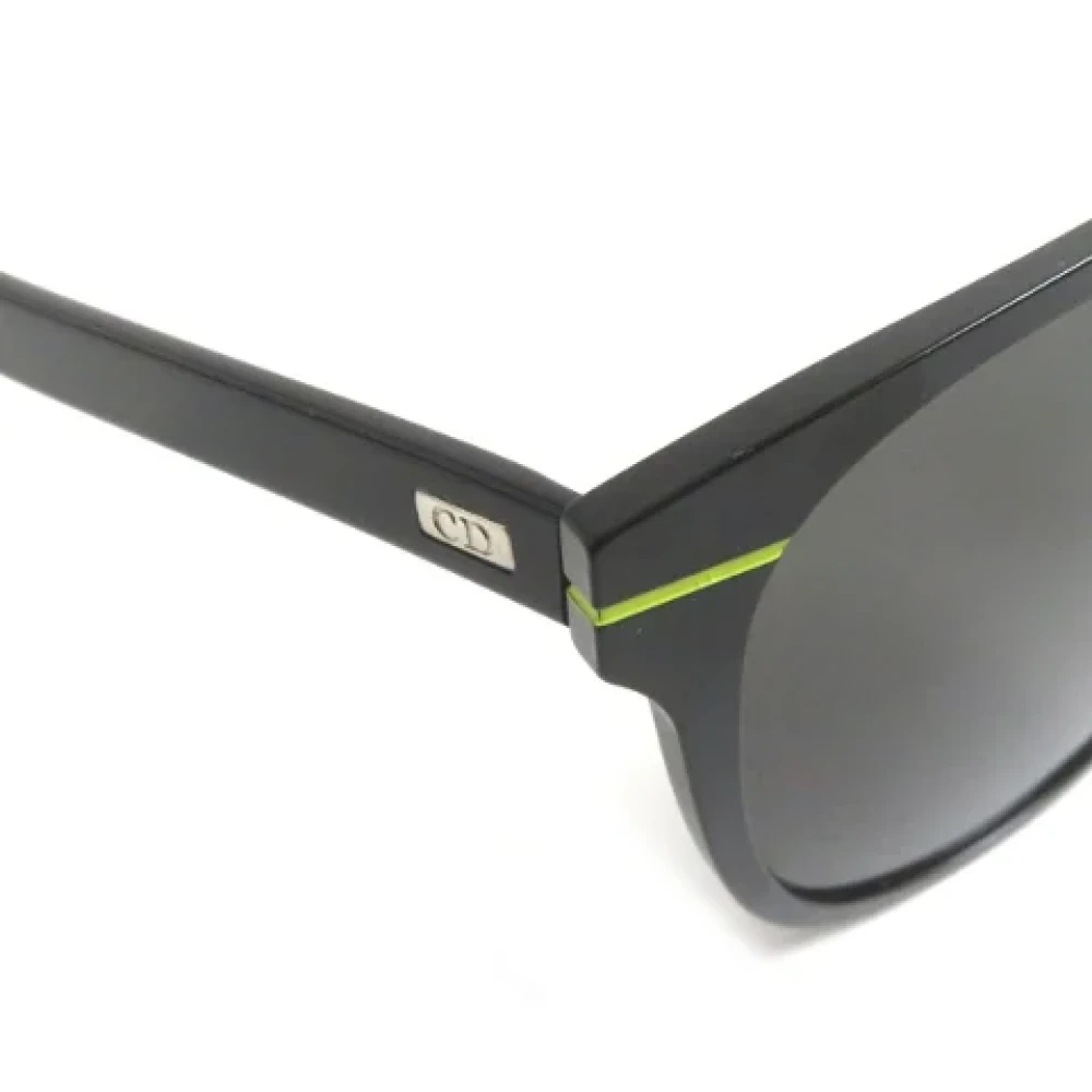 Dior Vintage Pre-owned Metal sunglasses Black Dames