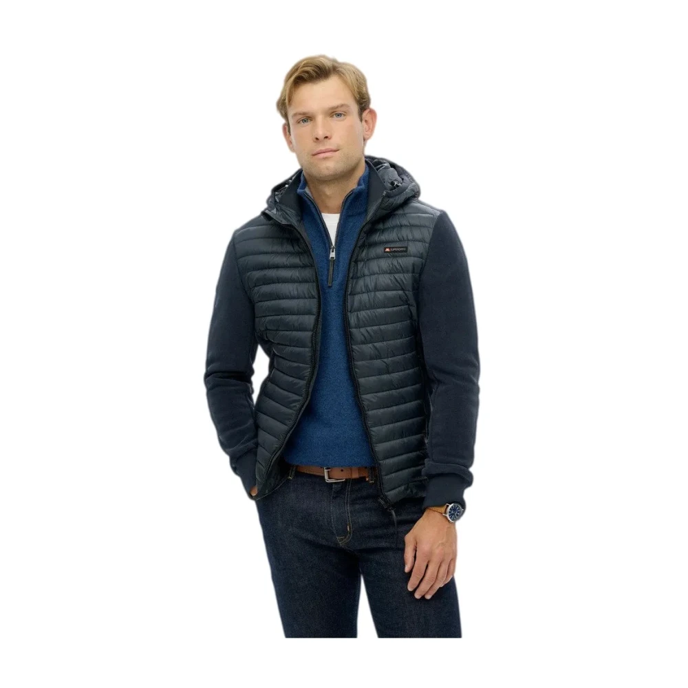 Superdry Herren Marine Für M5012294a Sturmfleece-Hybridmantel Mit Kapuze (S), Lässig, Recyceltes Polyester, Nachhaltig, - Bild 5