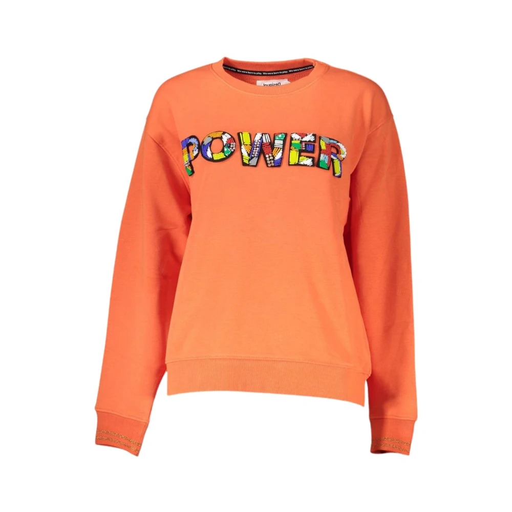 Desigual Women's Orange Bright Logo Detail Sweatshirt - Sweatshirts - 2XL- Sweatshirts & Hoodies
