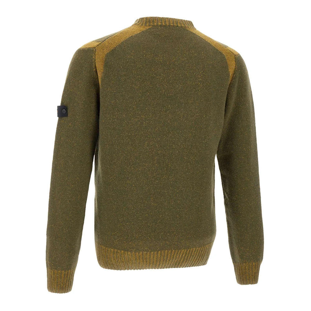 Peuterey Groene Wollen Crew Neck Sweater Green Heren