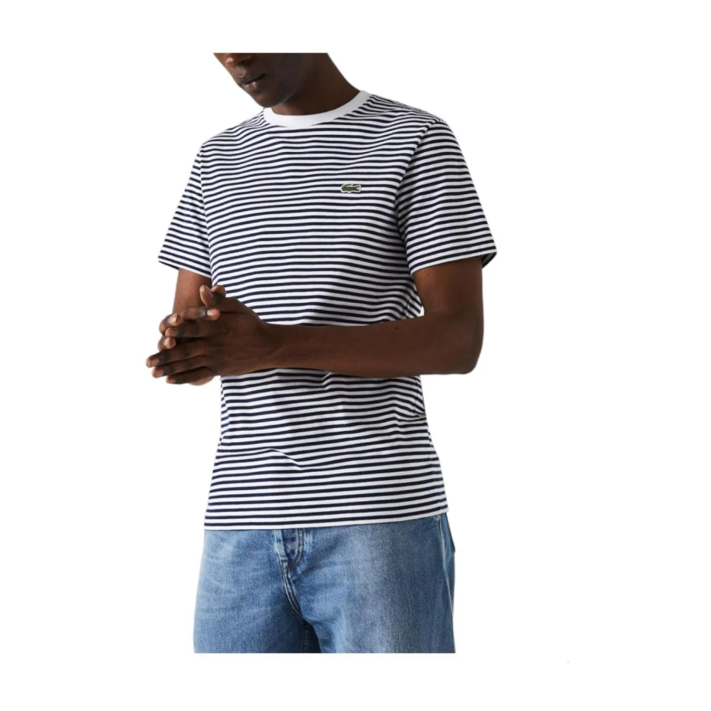 Lacoste Men's Multicolor T-Shirts, M, Striped T-Shirt
