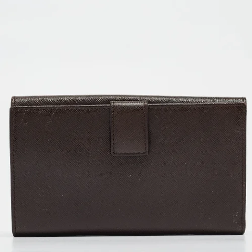Salvatore Ferragamo Pre-owned Leather wallets Brown Dames