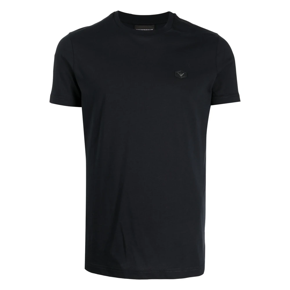Emporio Armani Katoenen T-shirt met Designerscode Blue Heren
