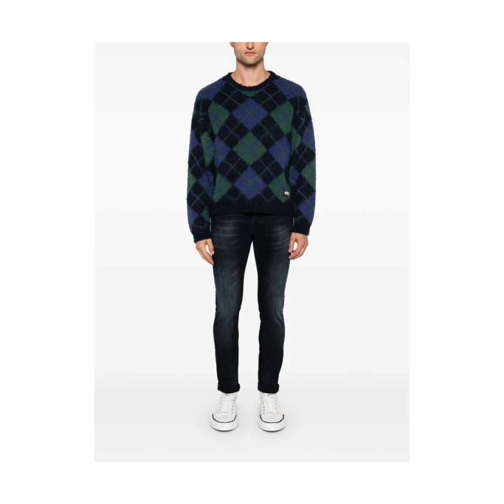 Dondup Indigo Blue Skinny Cut Denim Jeans Blue Heren