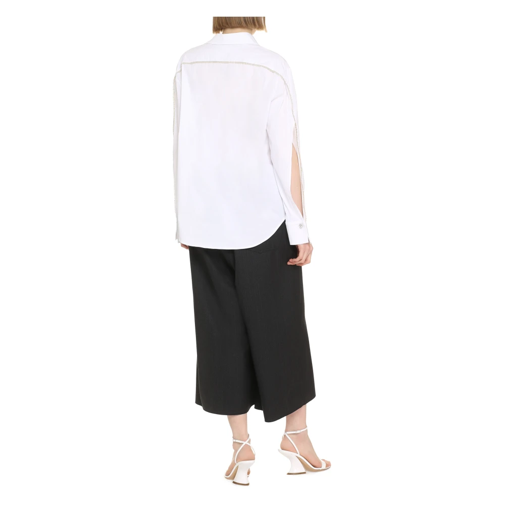 Genny Geborduurde Poplin Overhemd White Dames