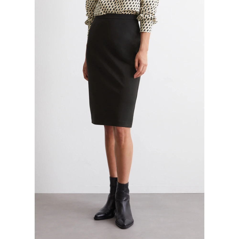 Marc O'Polo Interlock jersey rok gevormd Black Dames