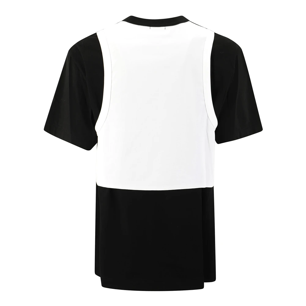 Comme des Garçons Korte mouwen Contrast Tank Top T-Shirt Black Heren