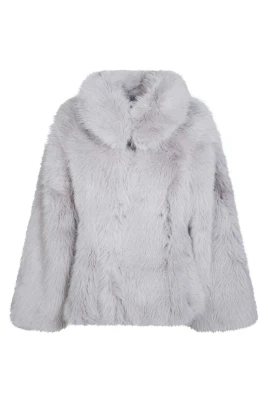 FAUX FUR FLARED JACKET
