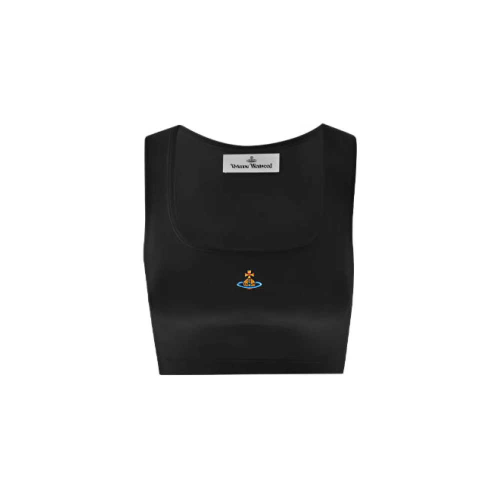 Vivienne Westwood Geribbelde Crop Querelle Vest Black Dames