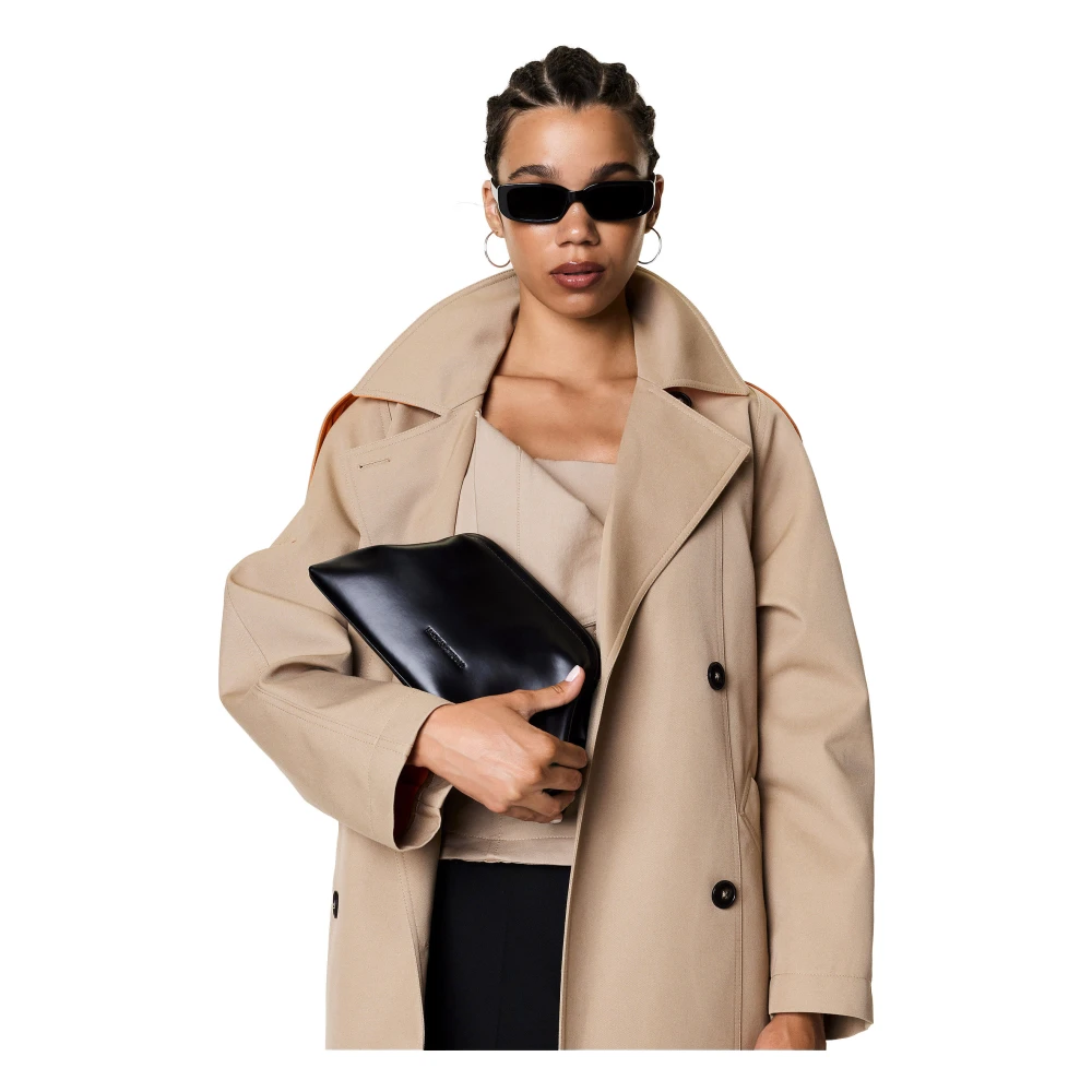 Kazar Studio Zwarte clutch tas met een fijne vorm Black Dames