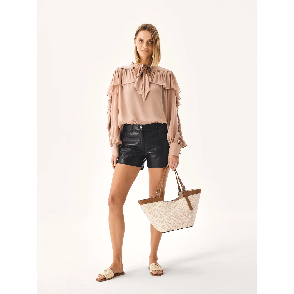 Kazar Grote Tote Tas met monogrammen Beige Dames