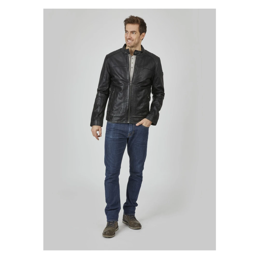 Bugatti Heren Leren Jas Claudio Black Heren
