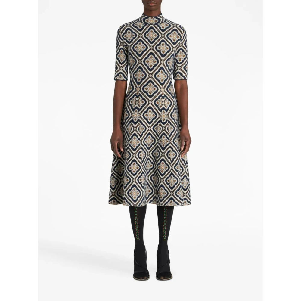 ETRO Geometrische Print Midi Jurk Multicolor Dames