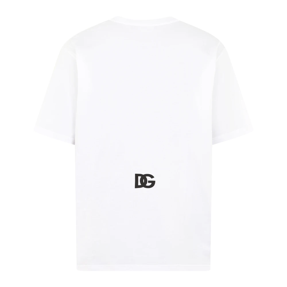 Dolce & Gabbana Heren DG logo print T-Shirt Wit White Heren