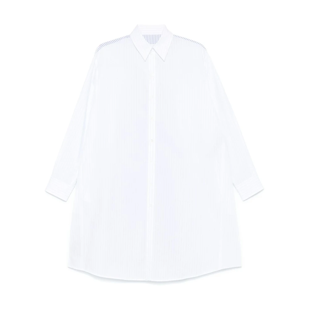 MM6 Maison Margiela Patchwork Shirt Dress White Dames