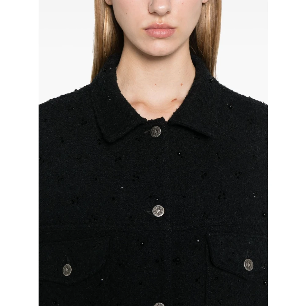 Golden Goose Zwarte Denim Jack voor Stijlvolle Look Black Dames