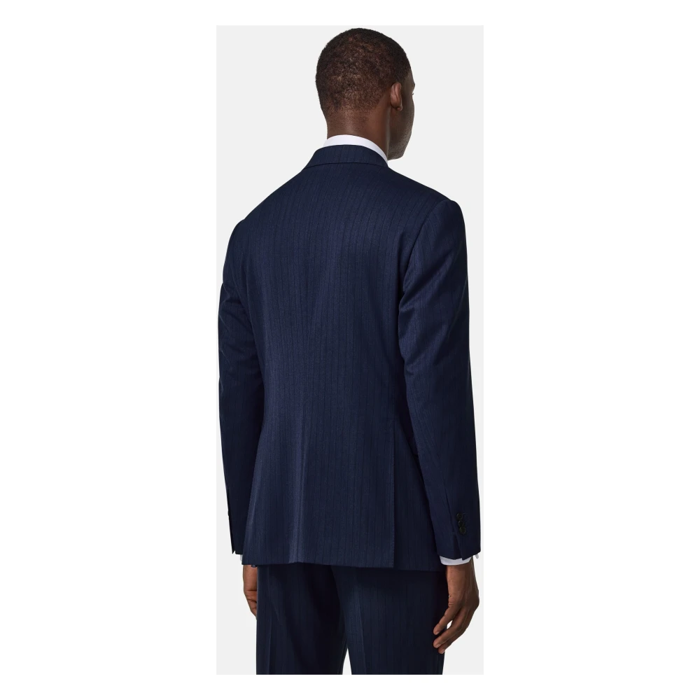 Boggi Milano Pakjes in zuivere wol met pinstripe Blue Heren