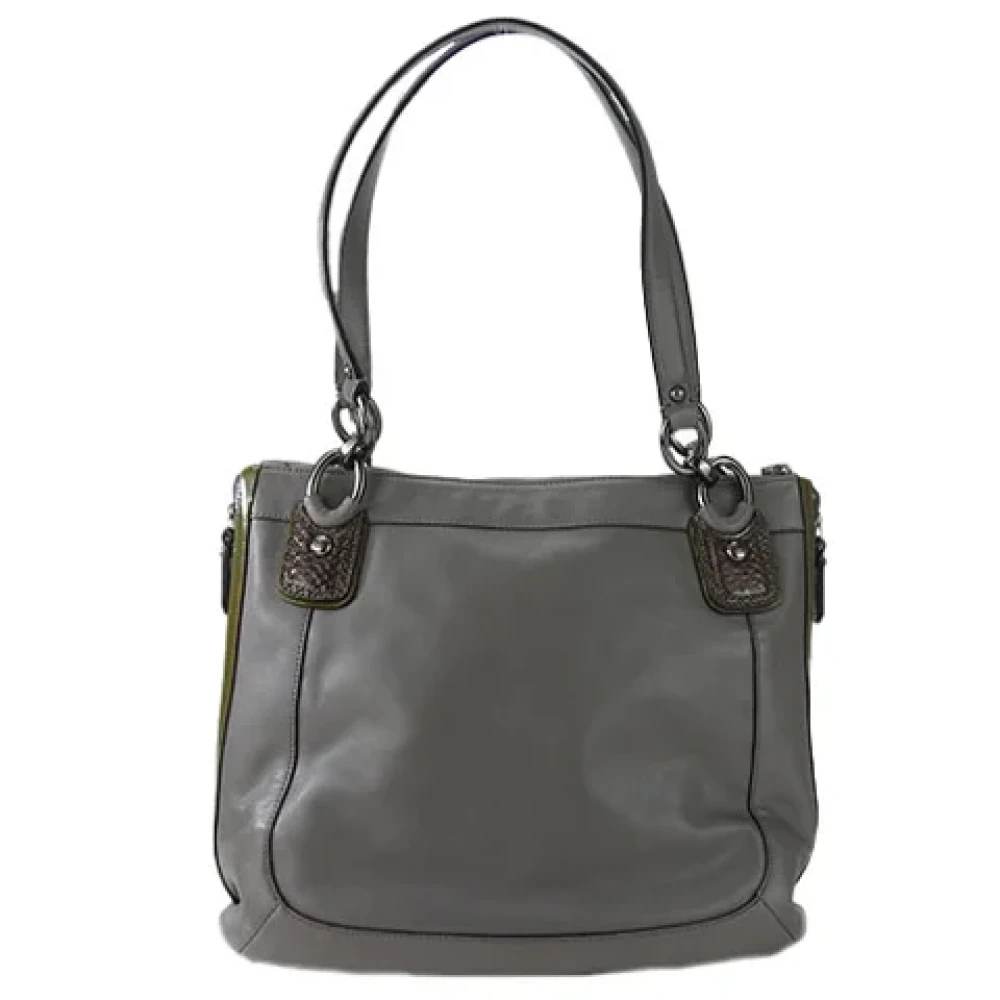 Coach Pre-owned Leather shoulder-bags Gray Dames