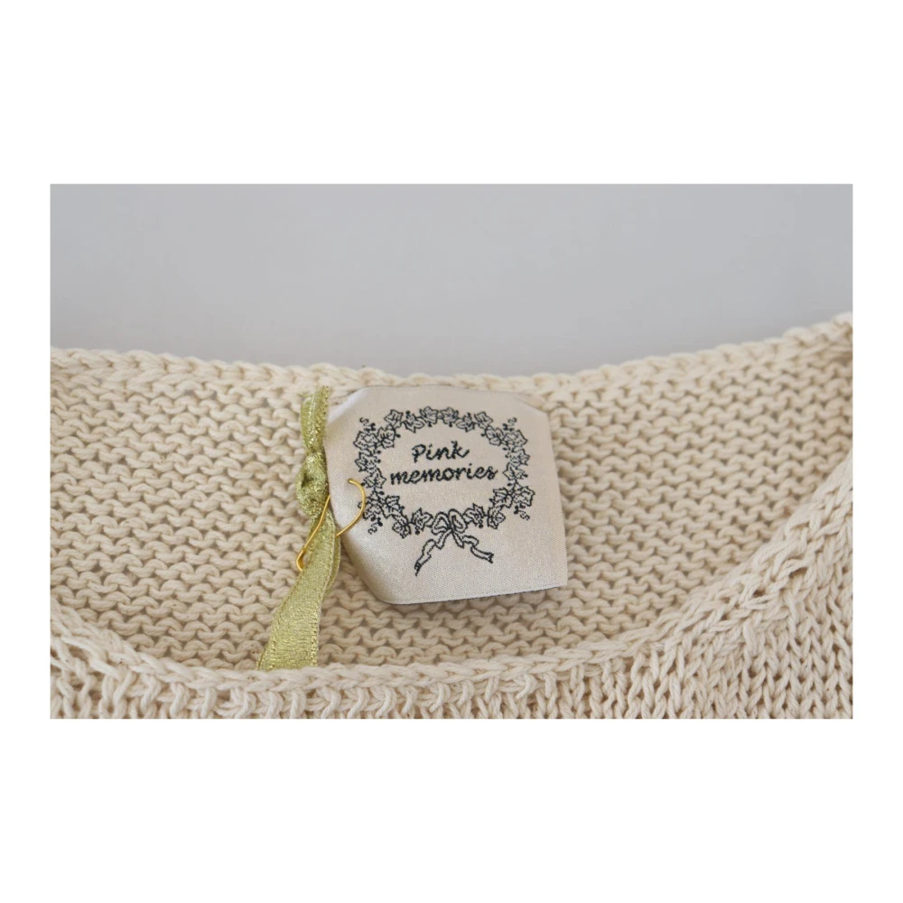 Pink Memories Beige Mouwloze Tanktop Katoenmix Beige Dames