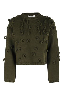 khaki-cropped-loop-jumper