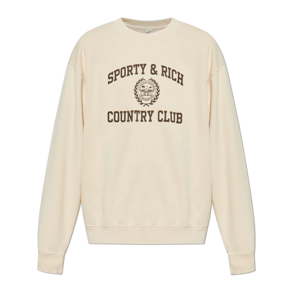 Sporty & Rich Sweatshirt uit de Ivy League-collectie Beige Unisex