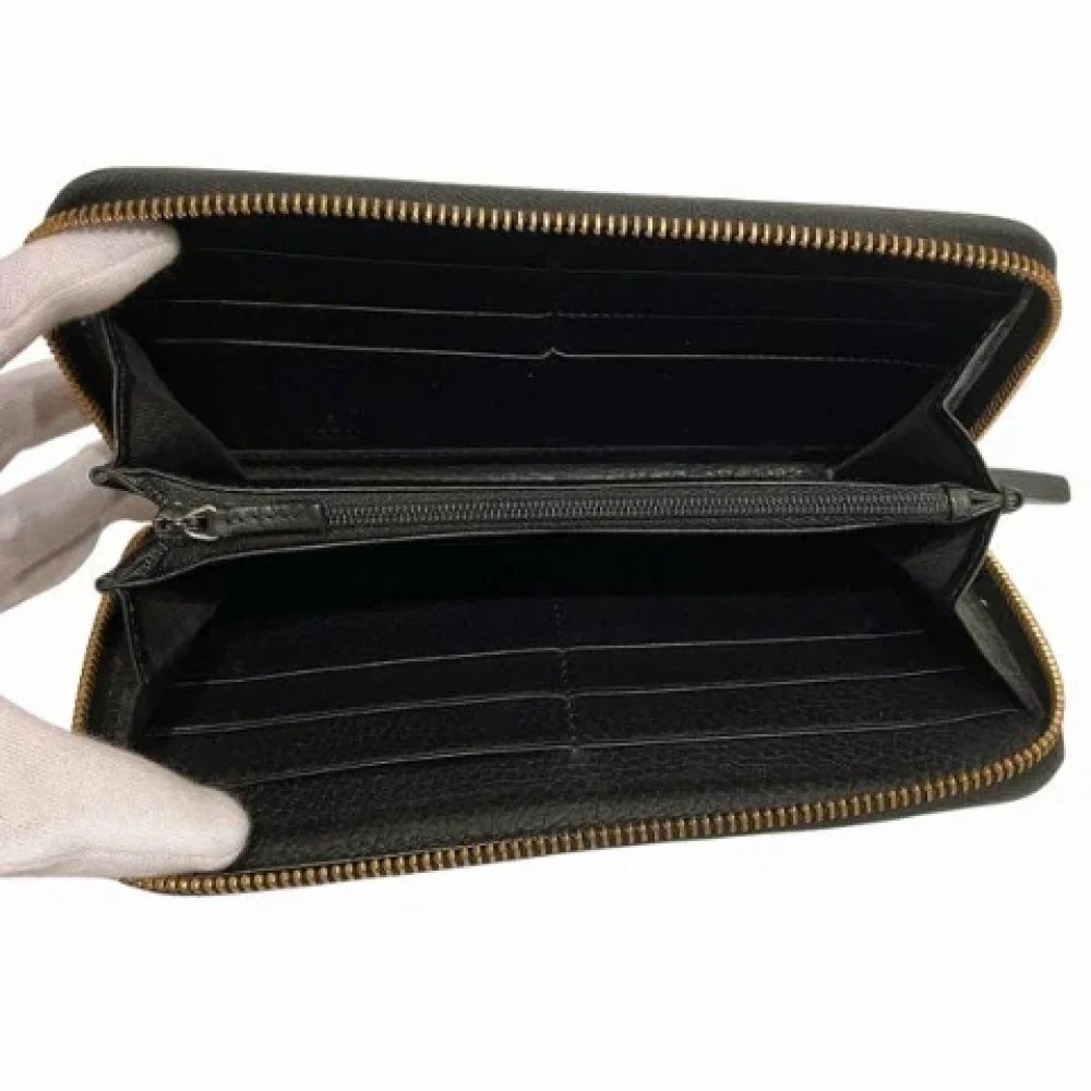 Gucci Vintage Pre-owned Leather wallets Black Dames