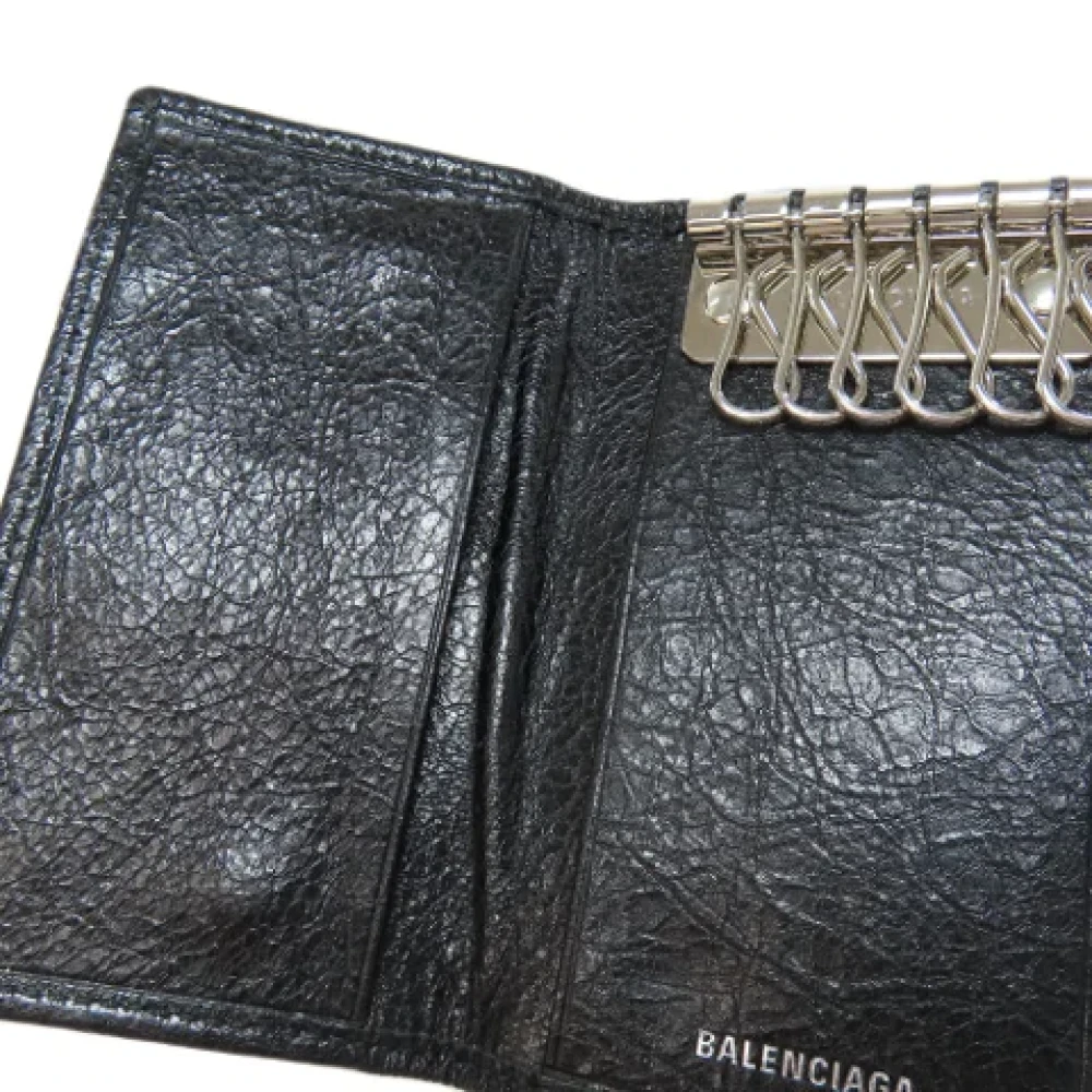 Balenciaga Vintage Pre-owned Leather key-holders Black Dames