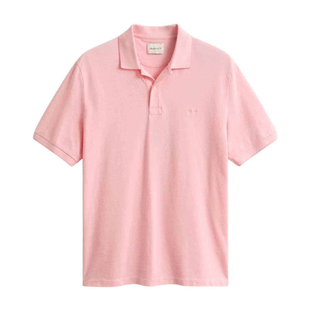 Gant Pink Polo Shirts, Male, M, Two-Toned Polo Shirt
