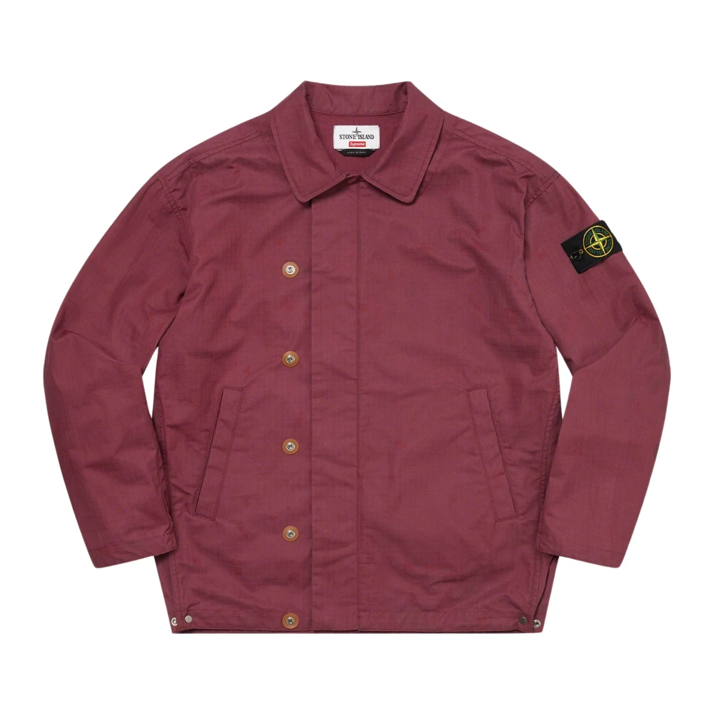 Stone Island Limited Edition Reactive Ice Camo Ripstop Jack Rood Red Heren