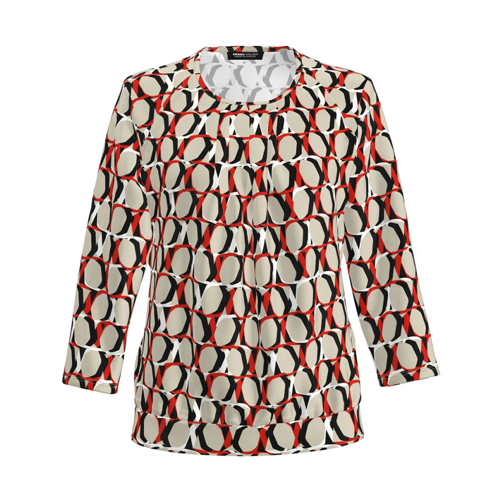 Frank Walder Lange Mouw Blouse Shirt Multicolor Dames