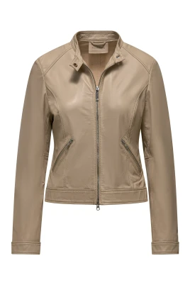 Slim Fit Läder Bikerjacka