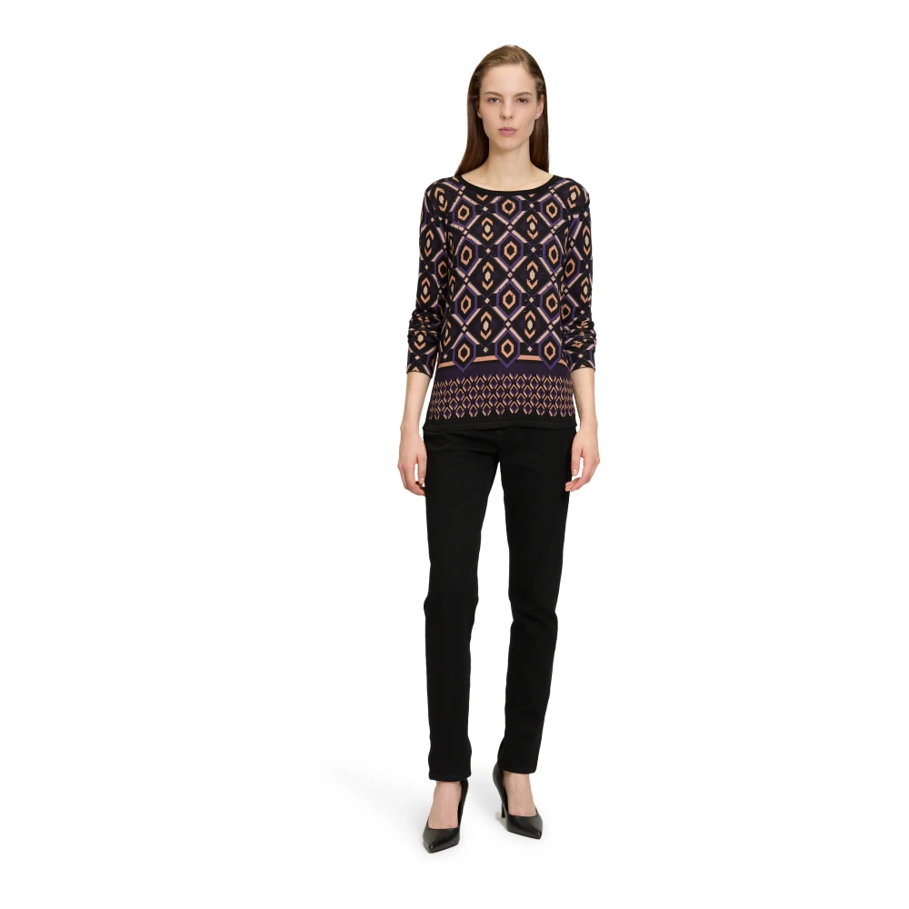 Betty Barclay Grafische Print Fijngebreide Trui Multicolor Dames