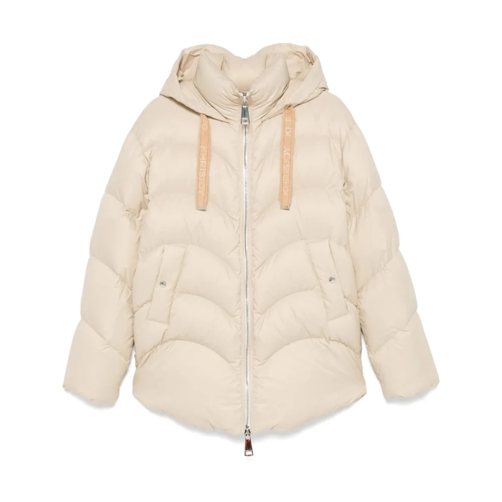 Khrisjoy Beige Hug Puffer Jacket - Female - Down Jackets - S - Jackets