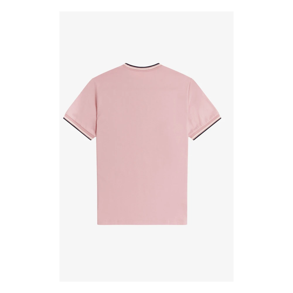 Fred Perry Oversized Ronde Hals T-Shirt Pink Heren