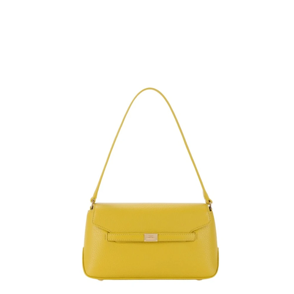 Elisabetta Franchi Yellow Shoulder Bag With Flap - Female - Shoulder Bags - One Size - Bags