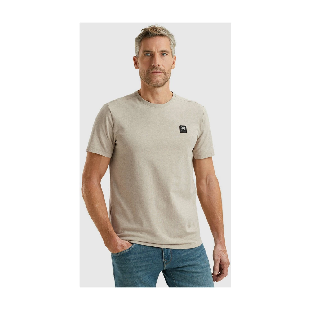 Vanguard Katoenen jersey T-shirt met korte mouwen Beige Heren
