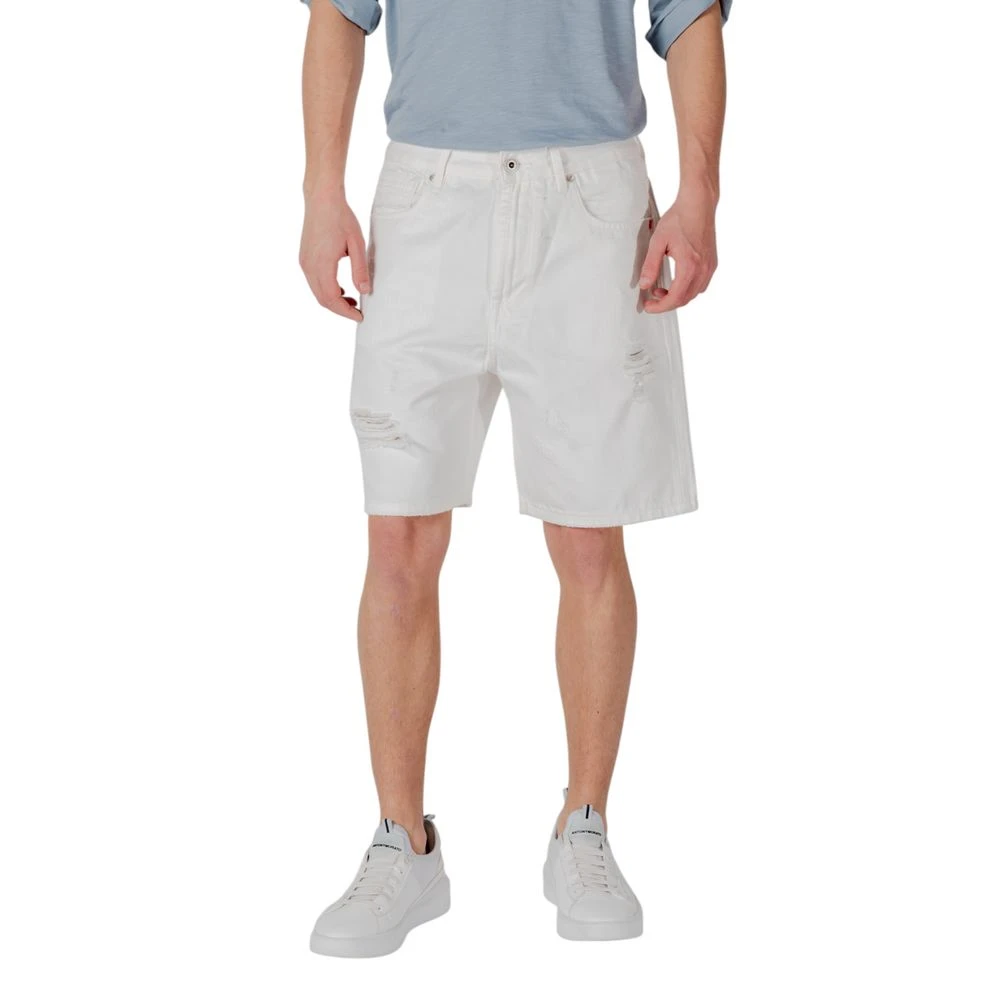 Gianni Lupo Men's White Gl2508yh Bermuda Shorts - Casual Shorts - L- Shorts