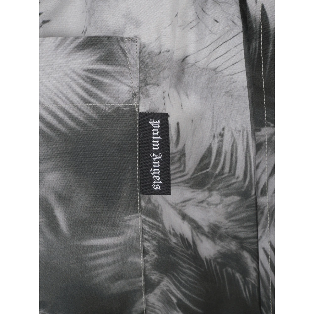 Palm Angels Blauwdruk Palmen Shorts Black Heren