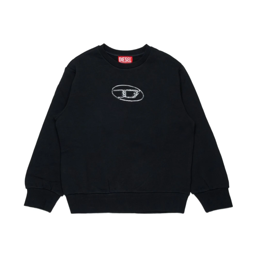 Diesel Boys Black Kids Sweatshirts, 14 Y, Sweatshirts