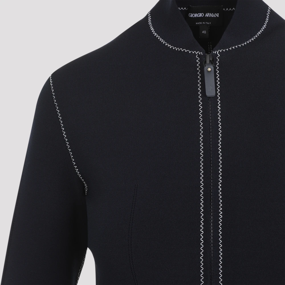 Giorgio Armani Blauwe Jas Stijlvol Elegant Blue Dames